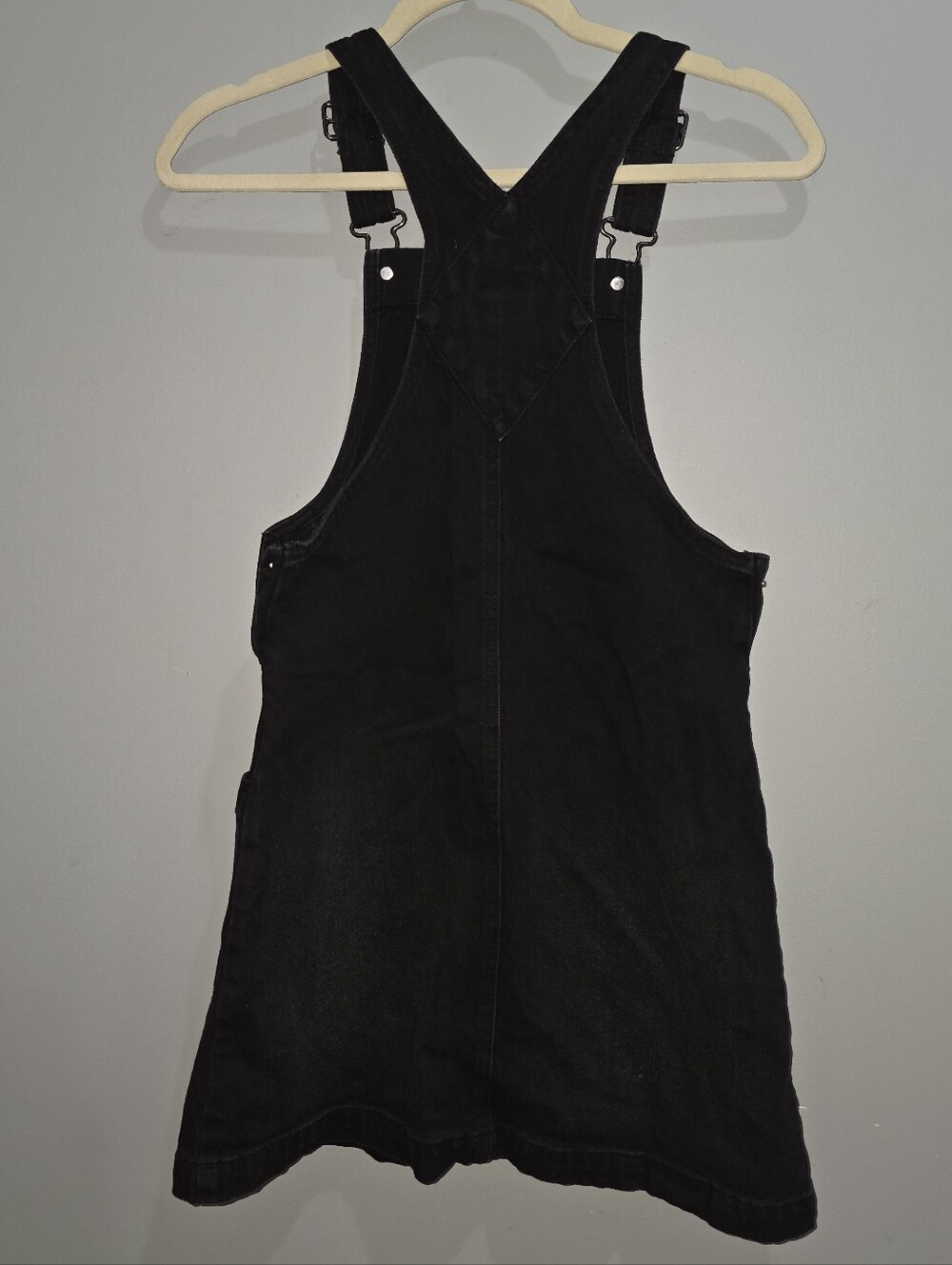 Cat & Jack Black Denim Dress Overalls--10/12